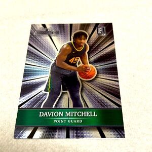 Rookie card of Sacramento Kings basketball Point Guard  Davion Mitchell, mint
